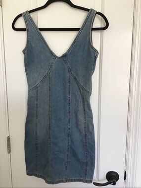 reformation nikki bustier denim mini dress Strapless Dress, Size 10 – Ralphie's Funhouse SKU_R-KINSEY-BLK01 Vince Camuto 3/4 Sleeve Color:Natural Grey Stripes
